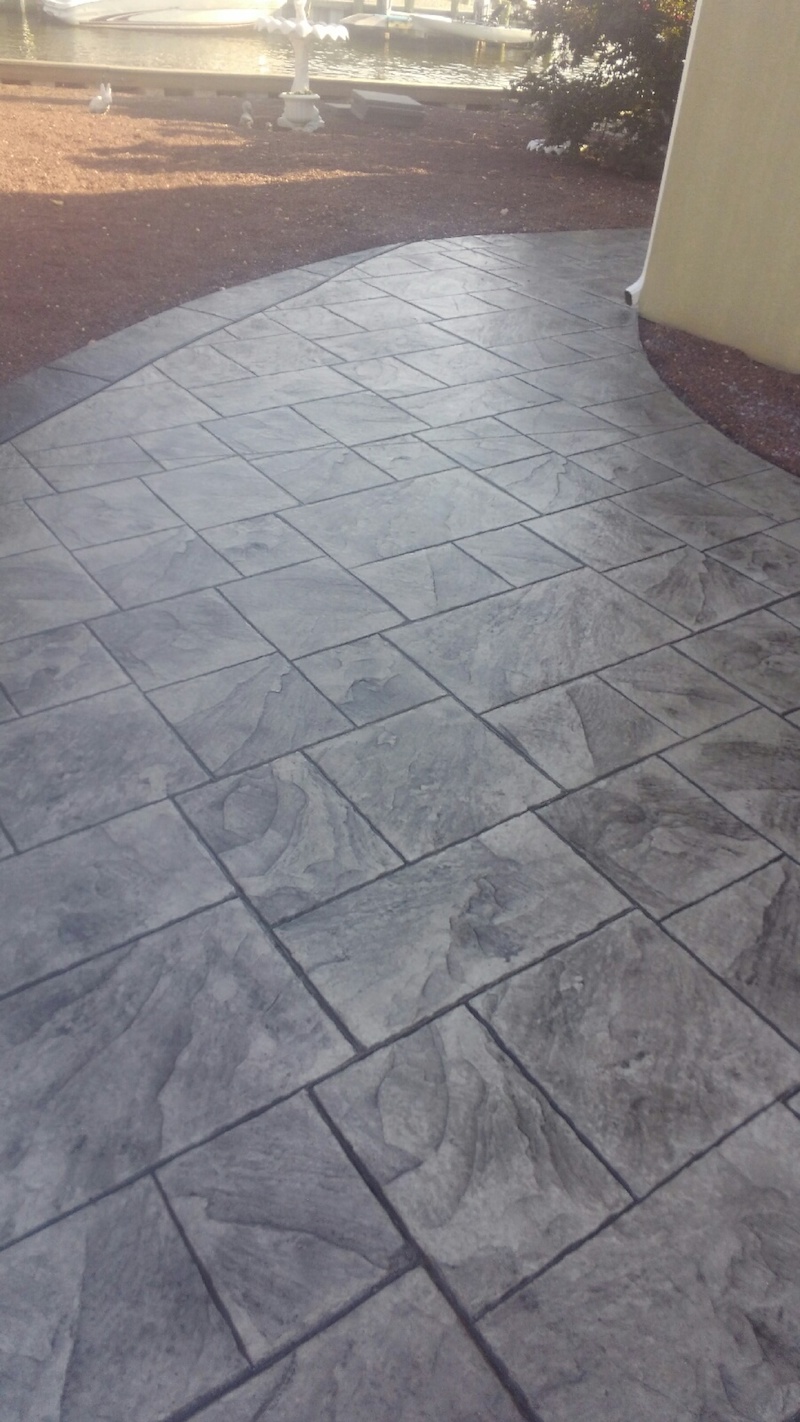 stamped concrete driveway