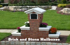 custom stone and brick mailboxes