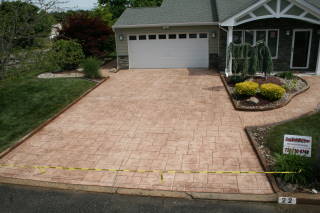 stamped concrete driveway in Waretown NJ