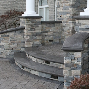 Bull Nose Cultured Stone Stairs