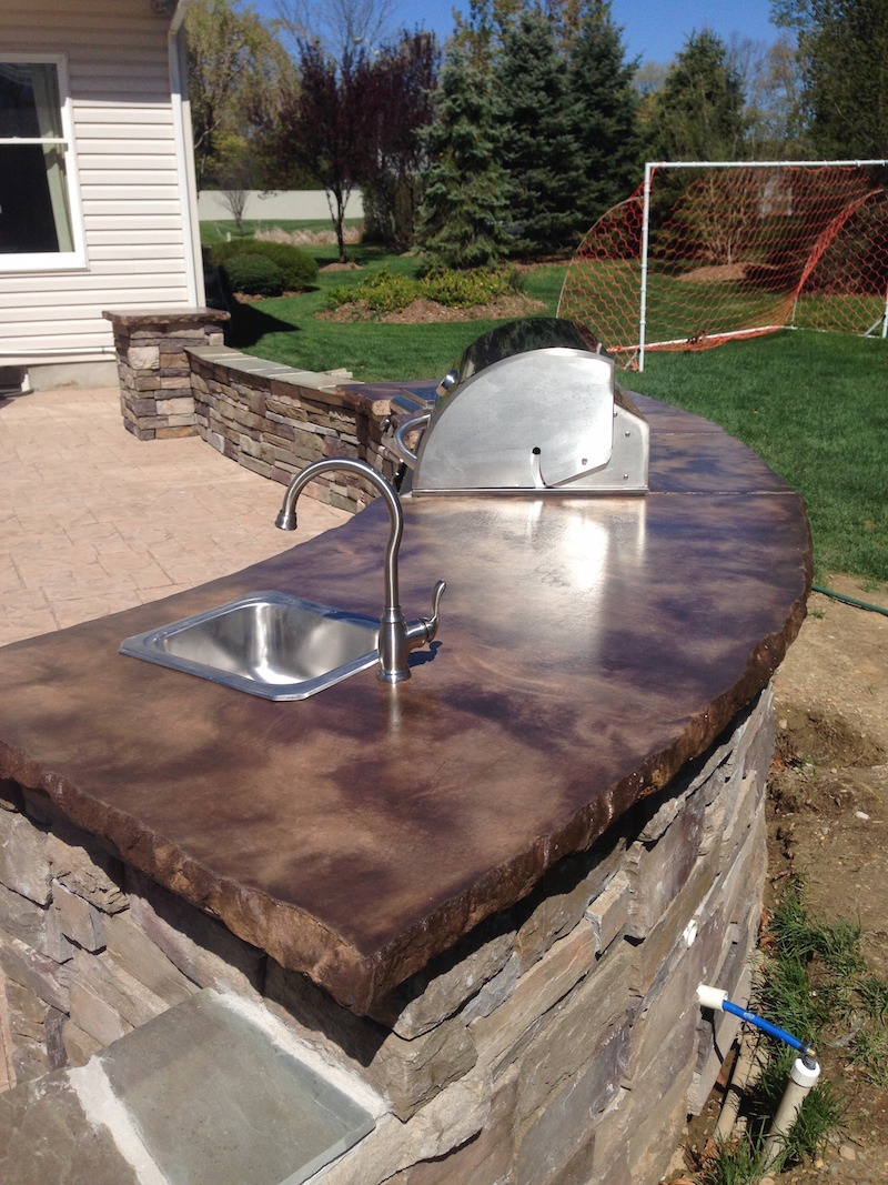 counter top made of concrete