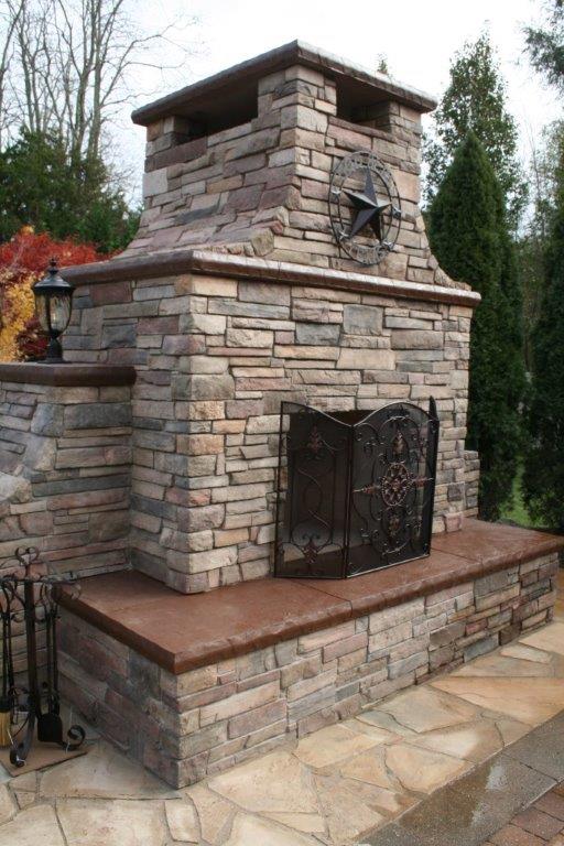 Outdoor Fireplace Hardscape Portrait