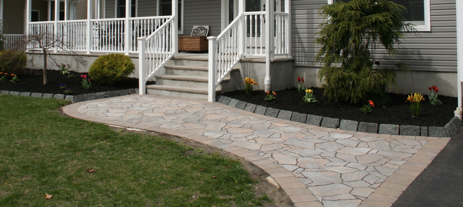 Concrete Stamped Front Walkway