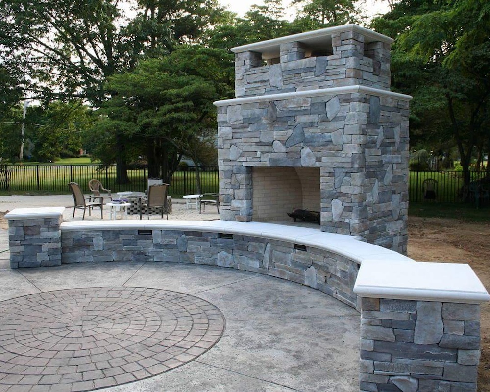 Outdoor Fireplace Wall