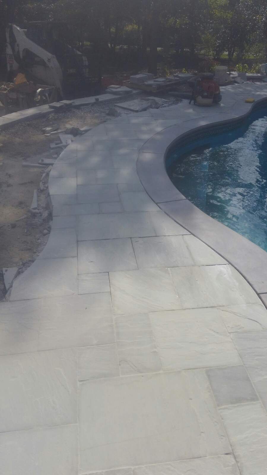 Bluestone Pool Patio Installation