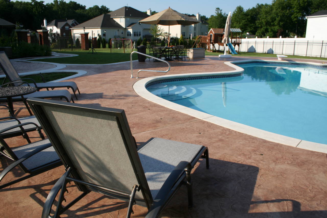 Stamped Concrete Pool Patio New Jersey