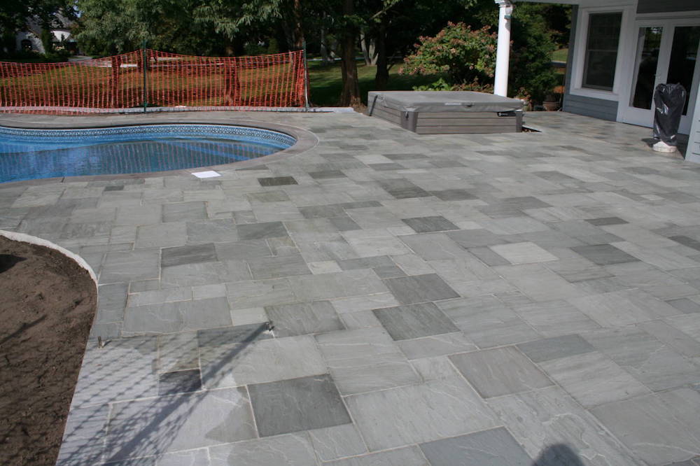 Natural Stone Pool Patio