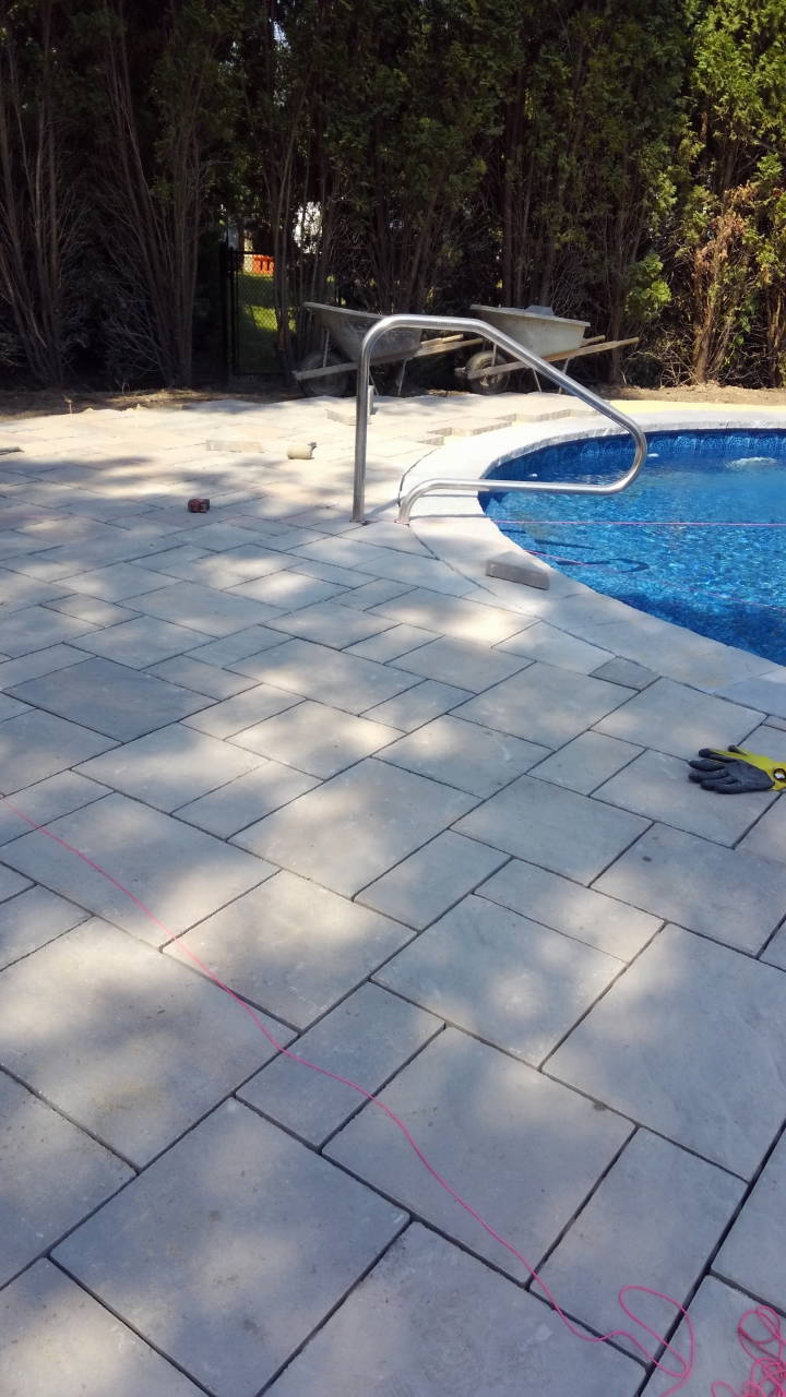 Before Pool Pavers Stone Installation