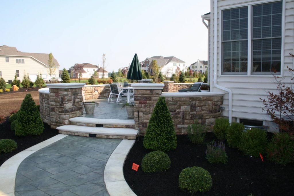 Stone Patio Wall