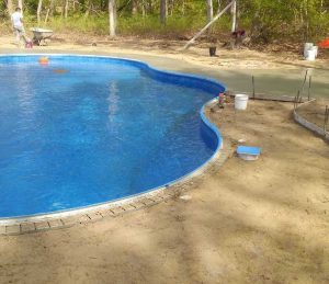 Preparing for the Pool Patio Installation