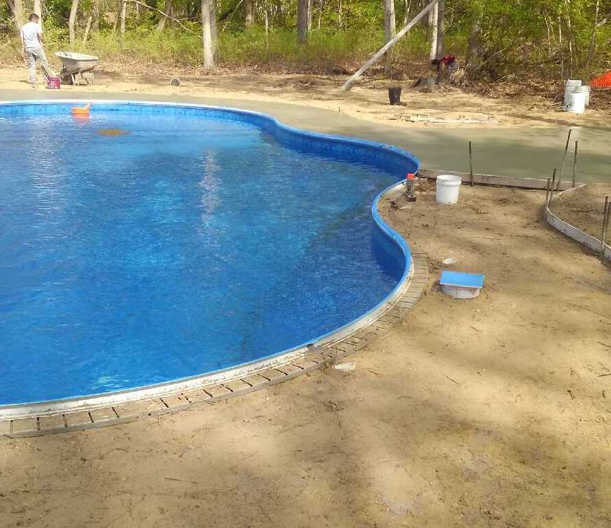 Preparing for the Pool Patio Installation