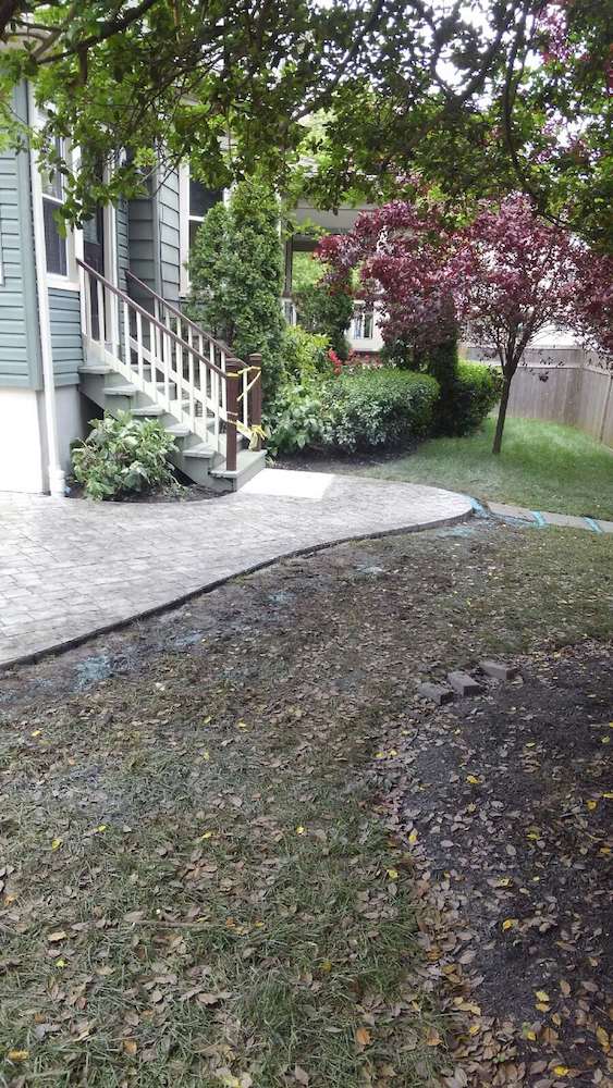 Stamped Concrete Backyard After Photo