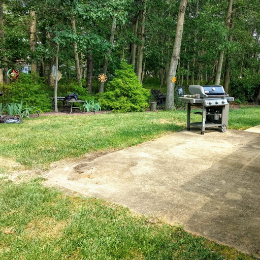 Ugly Backyard Patio in New Jersey before Picture