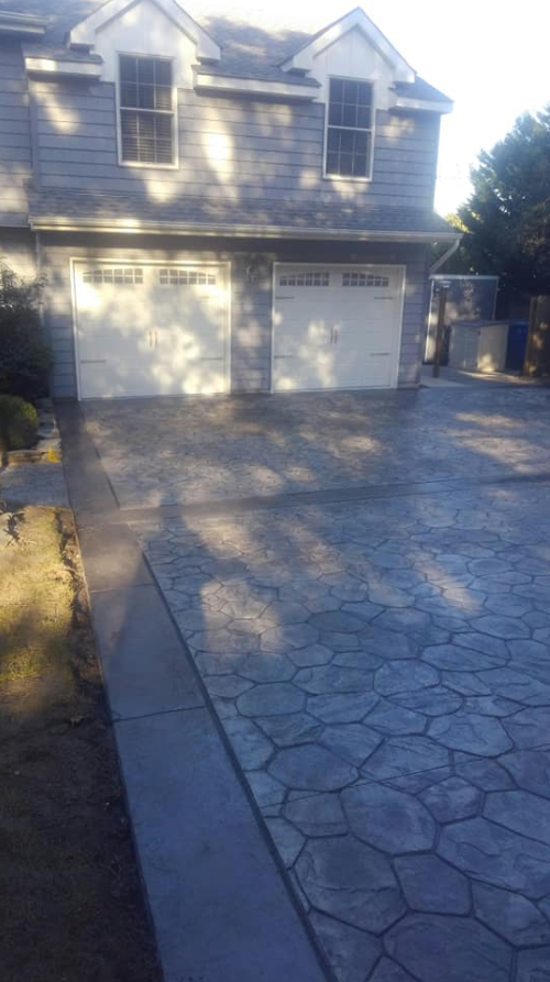 Toms River New Jersey Stamped Concrete Driveway