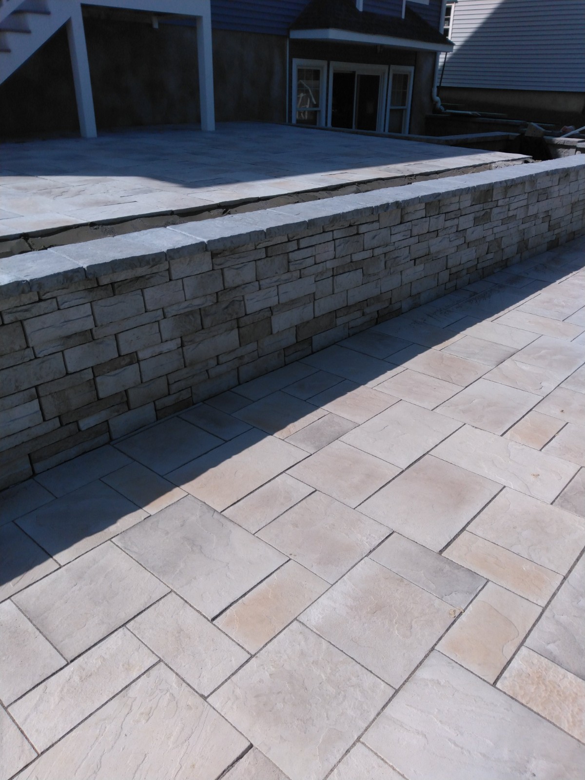 Stone Paver Retaining Wall